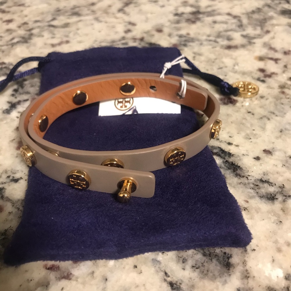 Tory Burch Double Wrap Stud Bracelet